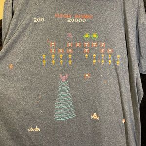 Men’s Blue Galaga Game Tshirt XL